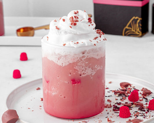 Frozen Raspberry White Hot Chocolate - Cup of Té Canada